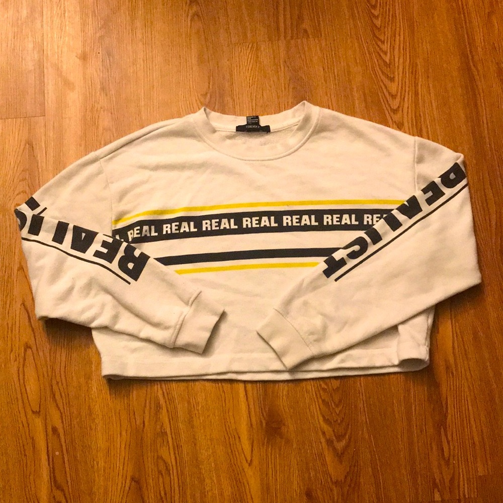Forever 21 crop graphic sweatshirt
